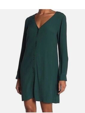 Madewell Long Sleeve Button Front Novel Dress